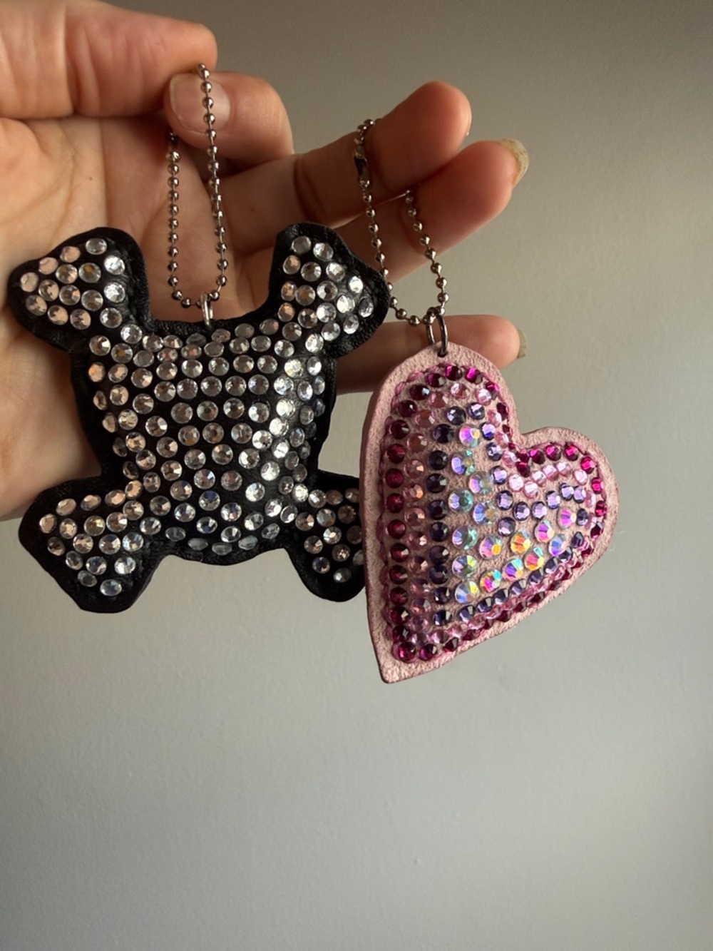 Handcrafted Blinged Leather Bag Charms